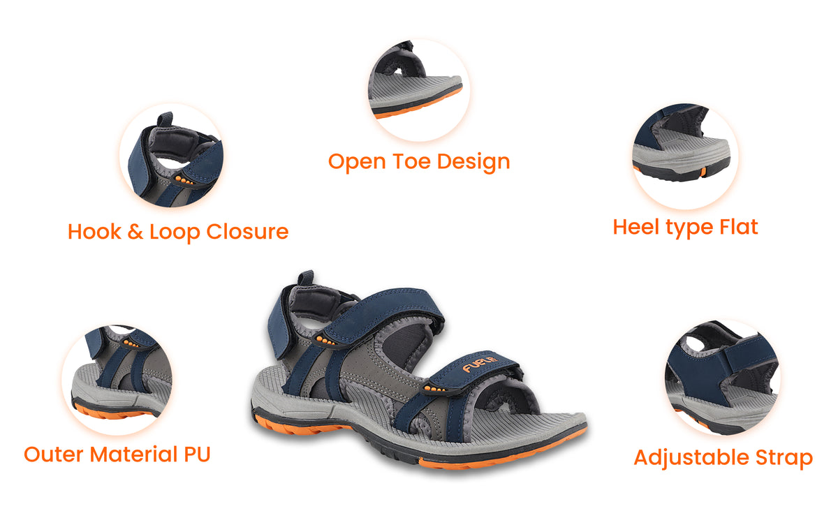 FUEL Splendor Comfortable Sandals For Men's (Navy)