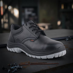 FUEL ICON DD Industrial Safety Shoes with Grain Leather & PU Double Density Sole Steel Toe Energy Absorption(200J)  for Men