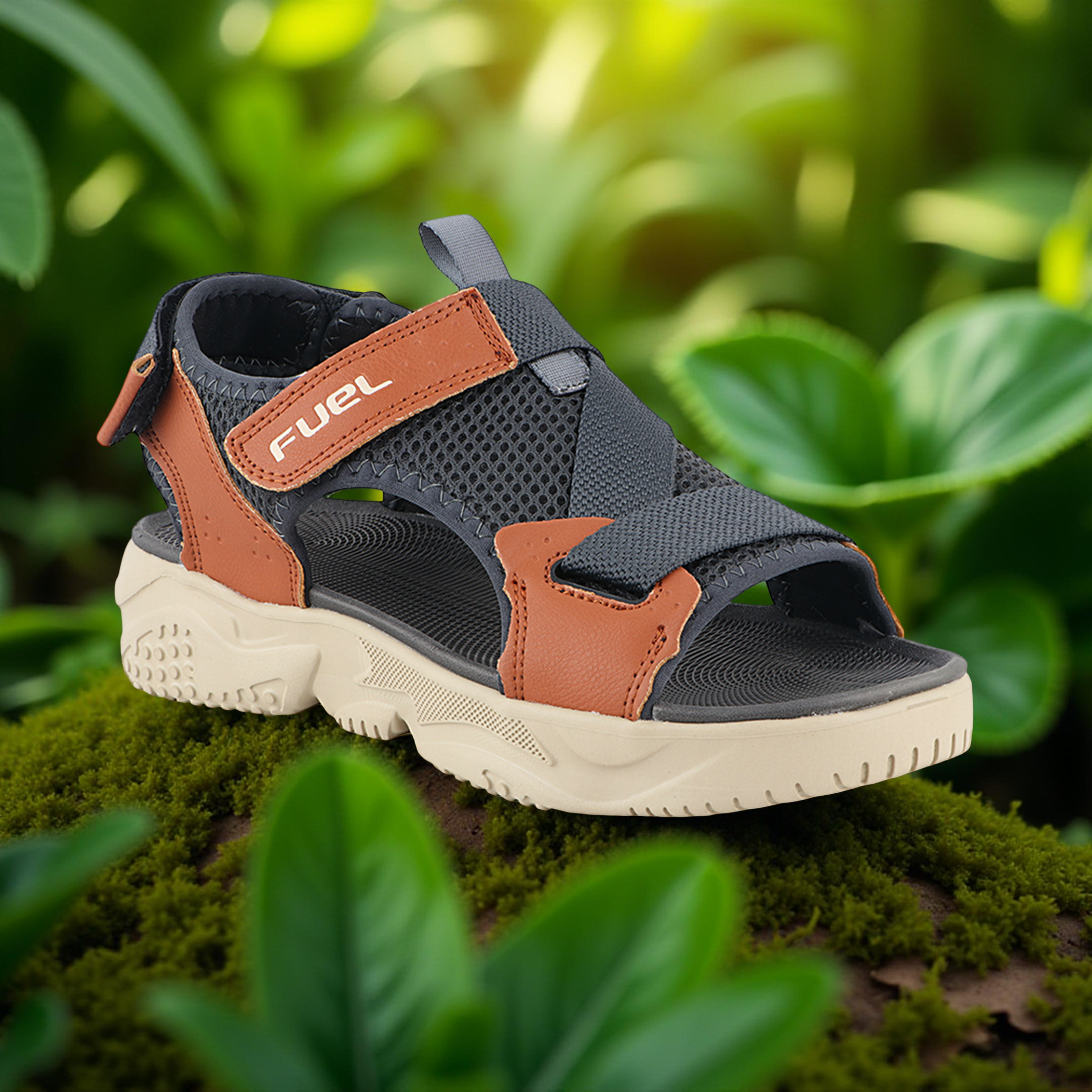 FUEL GABBRO SANDALS FOR MEN'S (GREY-TAN)
