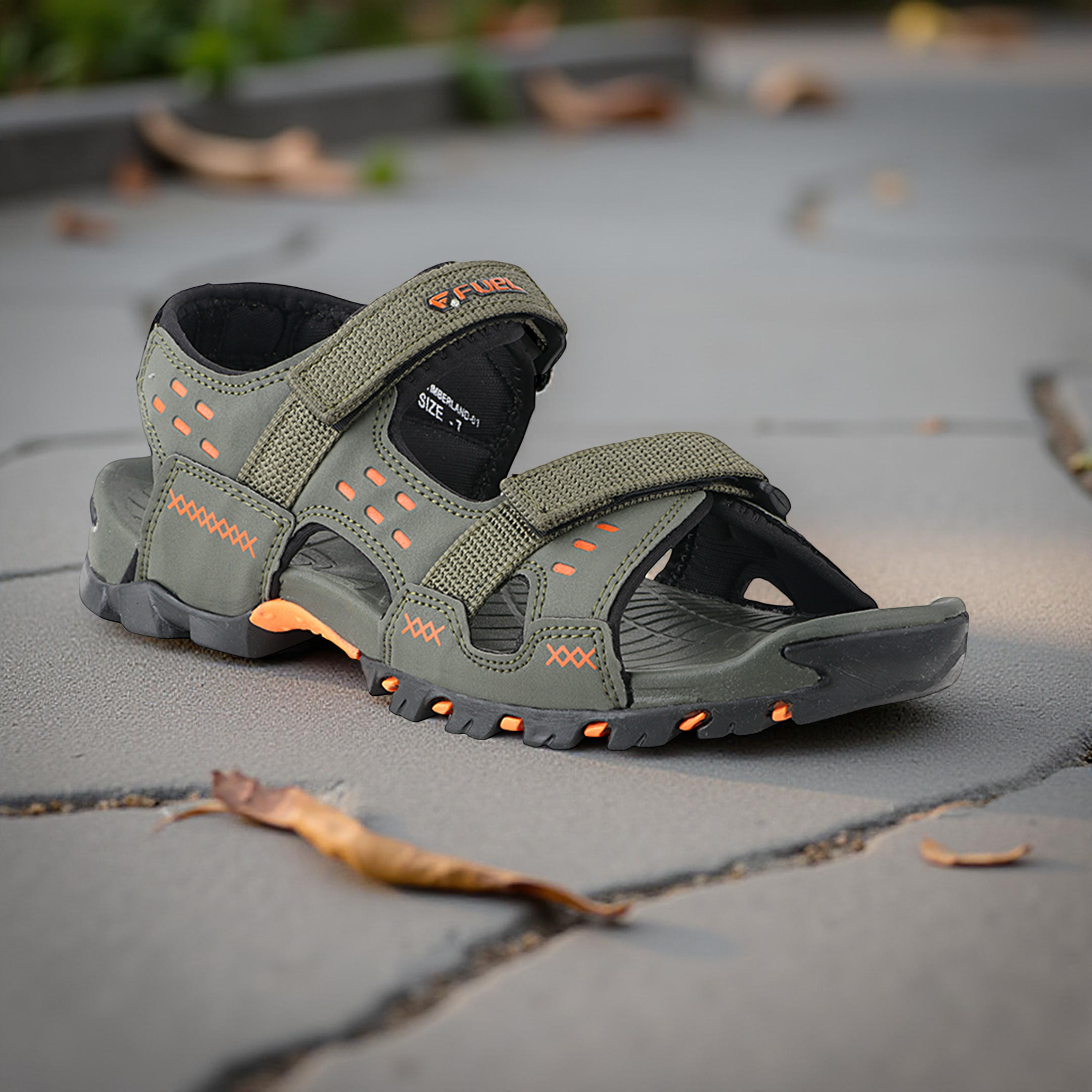 FUEL Timberland Comfortable Versatile Sporty Casual Sandals for Men (Olive)