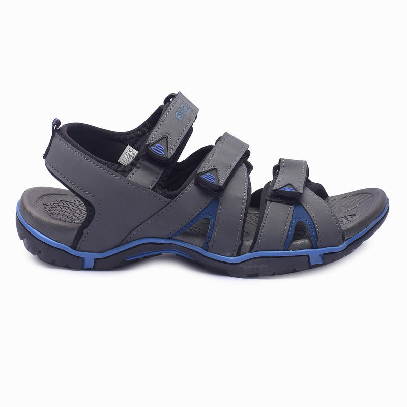 FUEL Charlie D.Grey with R.Blue Boys Sandal For Dailywear| Lightweight, Anti skid,Soft, Flexible,Air,Breathable,Comfortable Gents Stylish Outdoor Sandals & Orthotic Technology Sandals