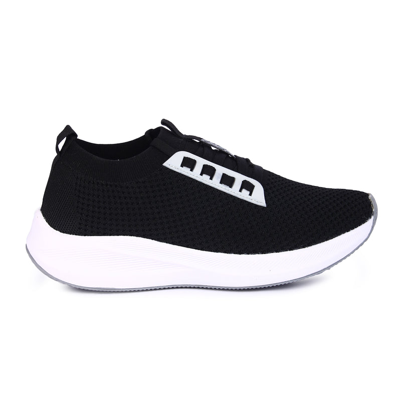 FUEL Morgan Black Men's Sports Shoes for Walking/Running | Comfortable, Lightweight & Breathable, Dailywear | Gents Stylish Footwear & Orthotic Technology