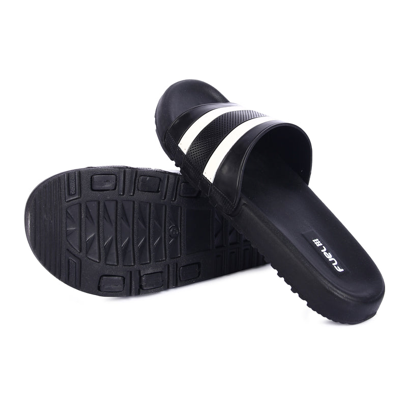 FUEL Joyo Black  Men's Extra Comfort Flip-Flops Slippers Lightweight, Comfortable, Non-Slip Thong & Skin Friendly,EVA Provides Optimum Support To Heel
