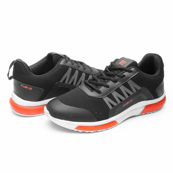 FUEL Polo Black Men's Sneakers for Walking/Running | Comfortable, Lightweight & Breathable, Dailywear | Gents Stylish Footwear