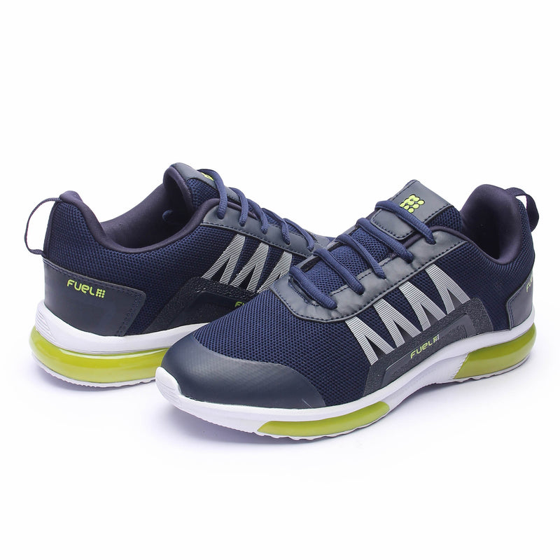 FUEL Polo Navy P.Green Men's Sneakers for Walking/Running | Comfortable, Lightweight & Breathable, Dailywear | Gents Stylish Footwear