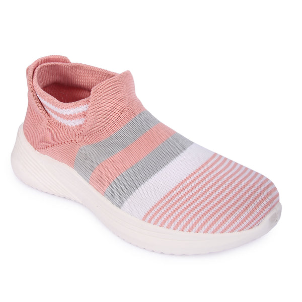 FUEL Adelina-02 Peach White Girs for Walking/Running | Comfortable, Lightweight & Breathable, Dailywear | Girls Stylish Footwear & Orthotic Technology Shoes